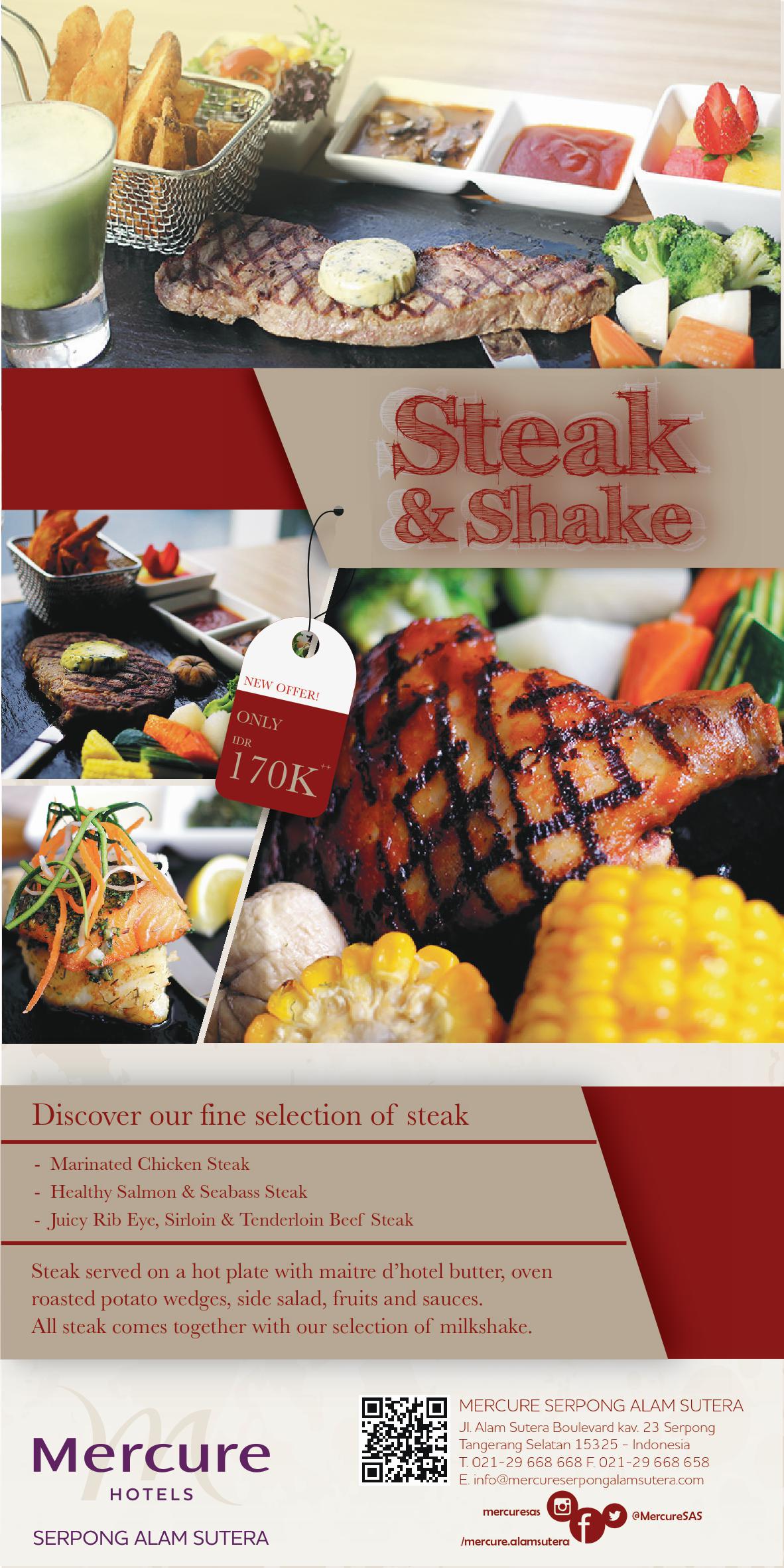 Steak & Shake Mercure Serpong Alam Sutera Tangsel