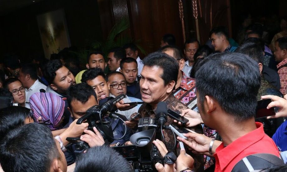 MenPANRB Asman Abnur usai penyerahan Hasil Evaluasi 