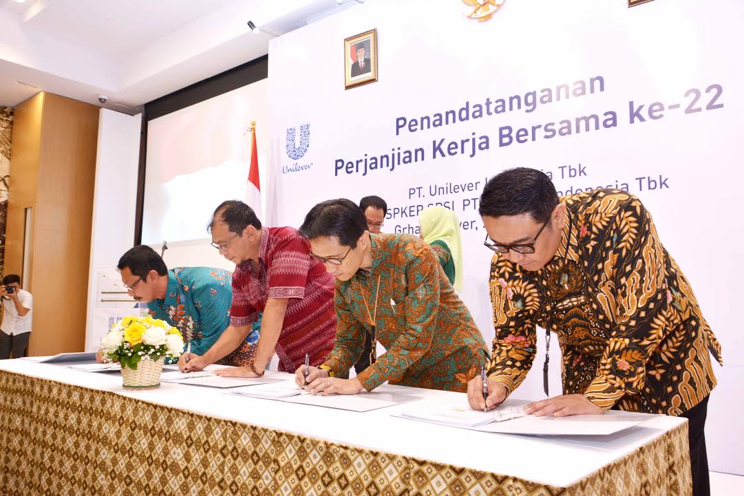 PT Unilever  Indonesia Tbk Tandatangani PKB ke 22 dengan 