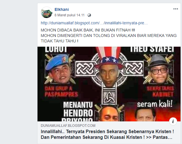 [SALAH] Innalillahi.. Ternyata Presiden Sekarang Sebenarnya Kristen ! Dan Pemerintahan Sekarang Di Kuasai Kristen ! >> Pantas Banyak Kebijakannya Yang Anti Islam !