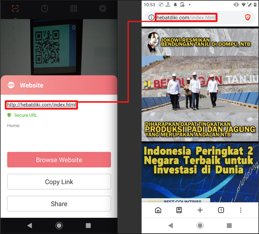 [BENAR] Kode QR ke Tautan hebatdiki(dot)com