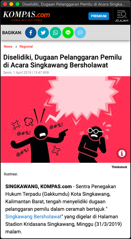 [BENAR] "Dugaan Pelanggaran Pemilu di Acara Singkawang Bersholawat"