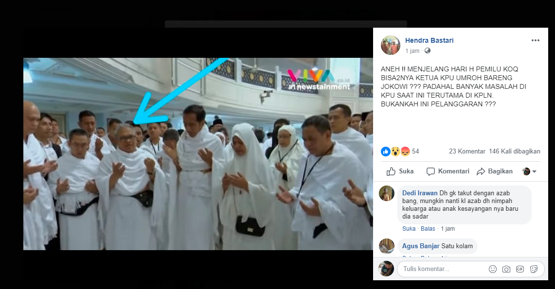 [SALAH] Ketua KPU Umroh 'Bareng' Jokowi