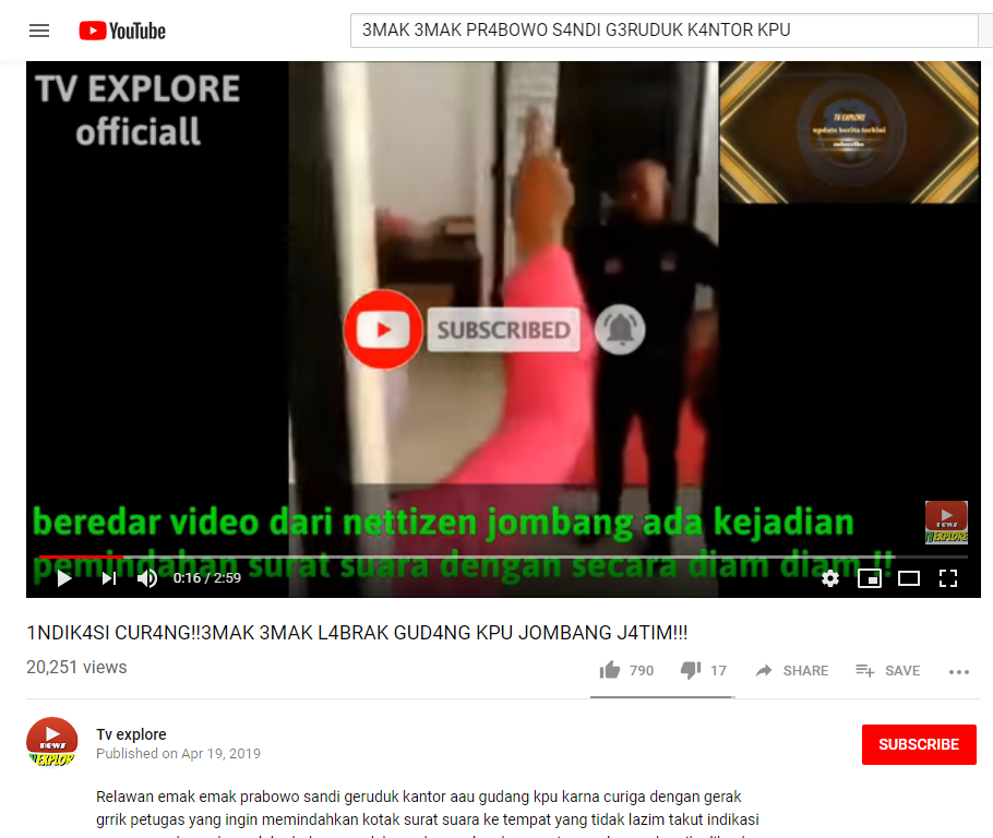 [SALAH] Video Emak-Emak Labrak Gudang KPU Jombang Jatim