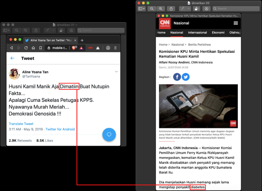 [SALAH] "Dimatiin Buat Nutupin Fakta"
