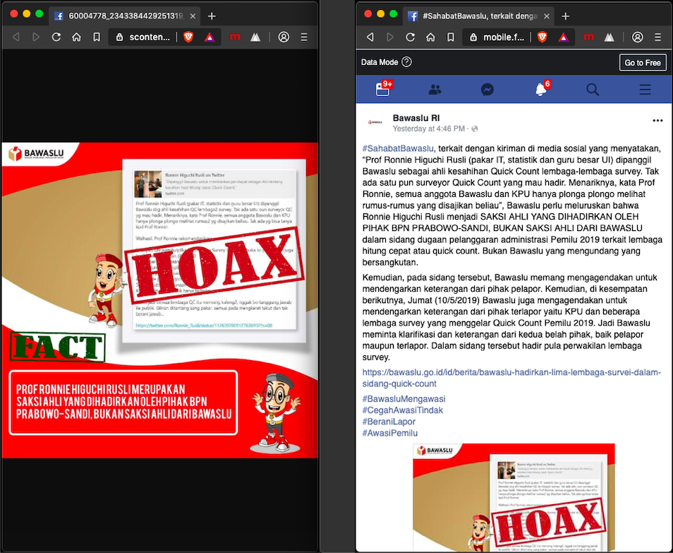 [SALAH] "semua anggota Bawaslu dan KPU hanya plonga plongo"