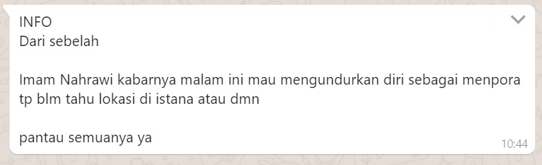 [SALAH] Menpora Imam Nahrawi Mundur Dari Jabatannya
