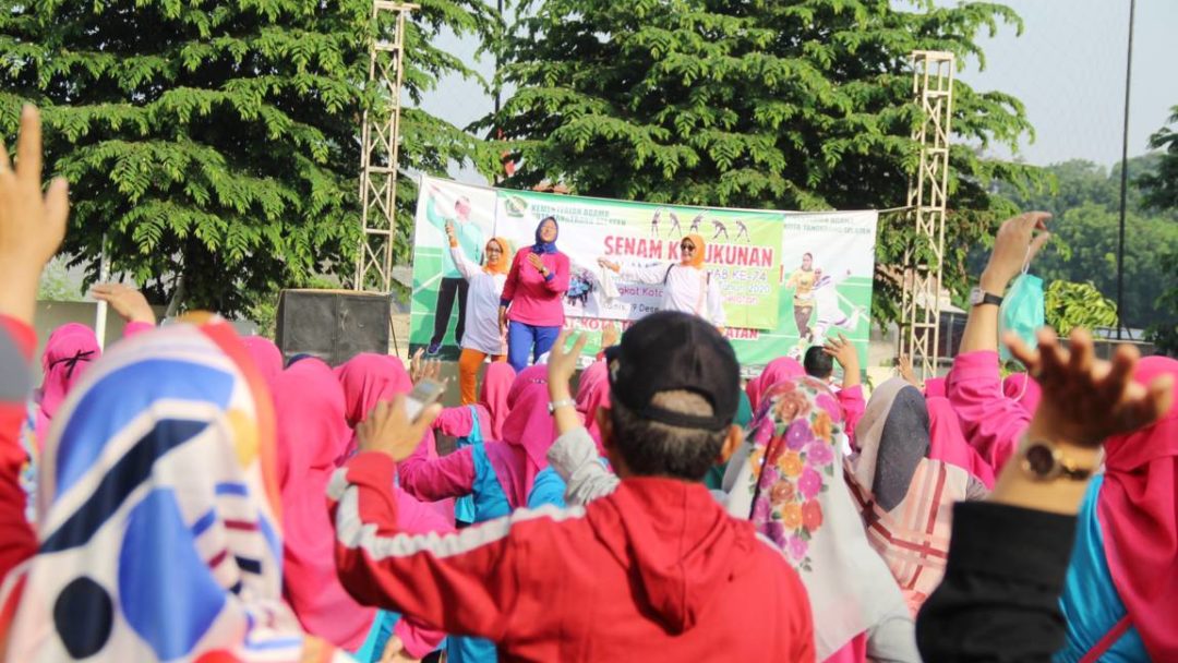 Kemenag Tangsel Adakan Senam Kerukunan HAB Kementerian Agama ke-74