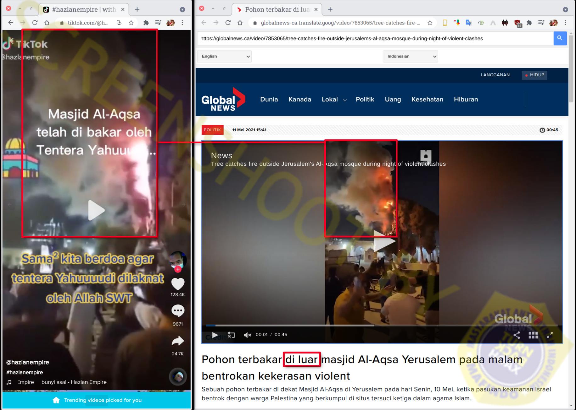 [SALAH] "Masjid Al-Aqsa telah di bakar oleh Tentera Yahuuudi"