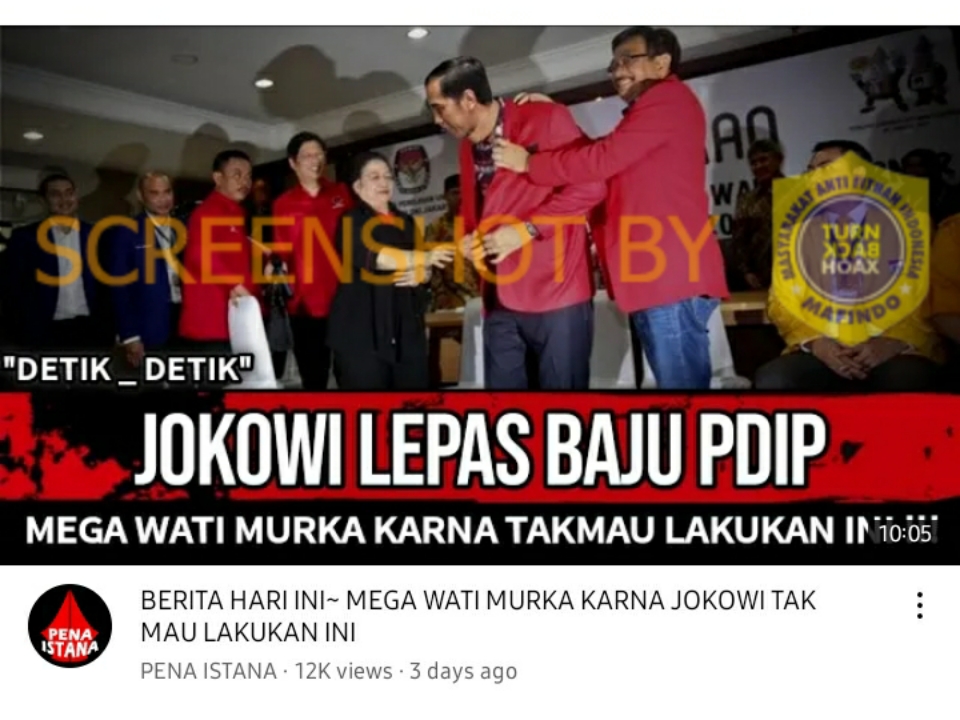 [SALAH] Jokowi Lepas Baju PDIP, Megawati Murka