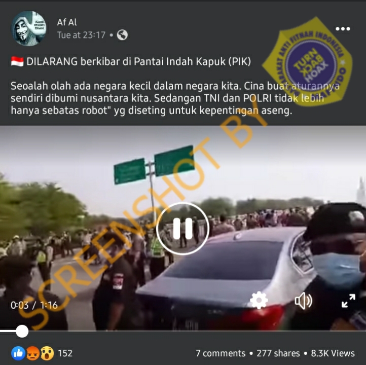 Cek Fakta: [SALAH] Bendera Merah Putih Dilarang Berkibar Di PIK | Kabar ...