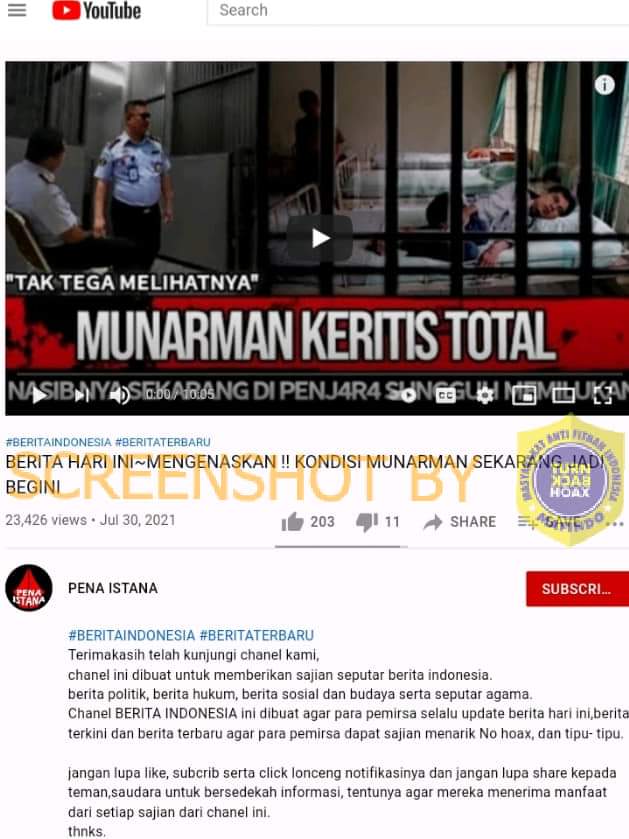 [SALAH] Munarman Kritis Total, nasibnya memilukan