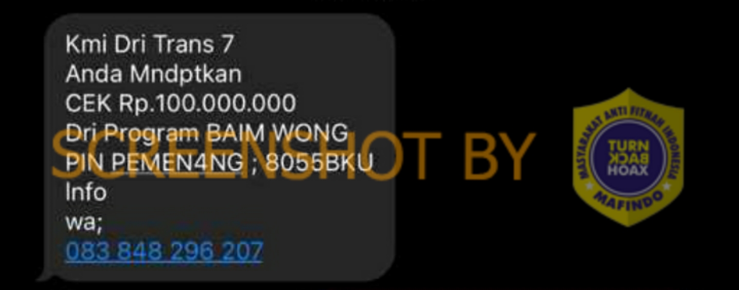 [SALAH] Baim Wong Bagi-Bagi Hadiah 100 Juta