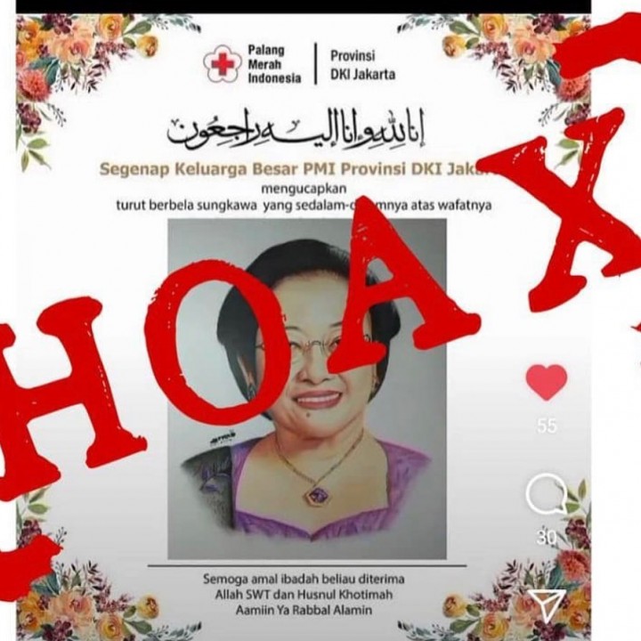 [SALAH] Poster Ungkapan Duka Cita Oleh PMI DKI Jakarta Atas Meninggalnya Megawati