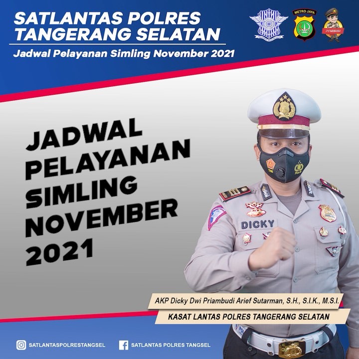 Jadwal SIM Keliling Tangerang Selatan (Tangsel) November 2021