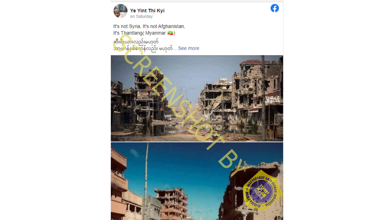 [SALAH] Foto Bangunan Hancur Akibat Serangan Junta di Myanmar