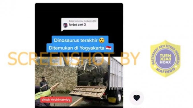 [SALAH] Video Dinosaurus ditemukan di Yogyakarta – TurnBackHoax.ID