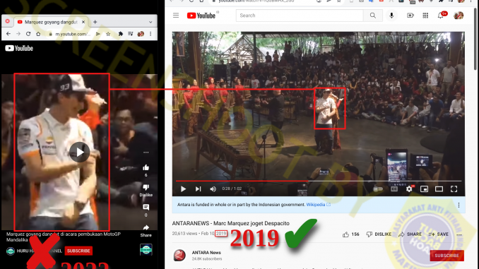 [SALAH] “Marquez goyang dangdut di acara pembukaan MotoGP Mandalika” – TurnBackHoax.ID