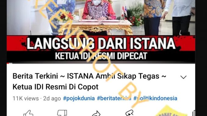 [SALAH] “KETUA IDI RESMI DIPECAT” – TurnBackHoax.ID
