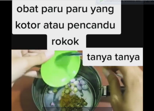 [SALAH] Rebusan Air Campuran Bawang Merah, Kunyit, dan Jahe Dapat Bersihkan Paru-paru kotor Akibat Rokok