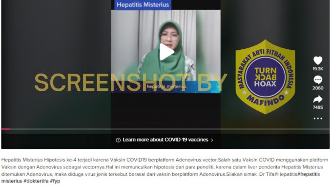 [SALAH] Hepatitis Misterius disebabkan oleh Vaksin Covid-19