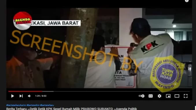 [SALAH] KPK Segel Rumah Milik Prabowo Subianto