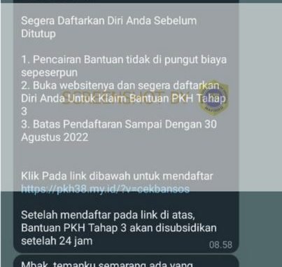 [SALAH] Link Bantuan PKH Tahap 3