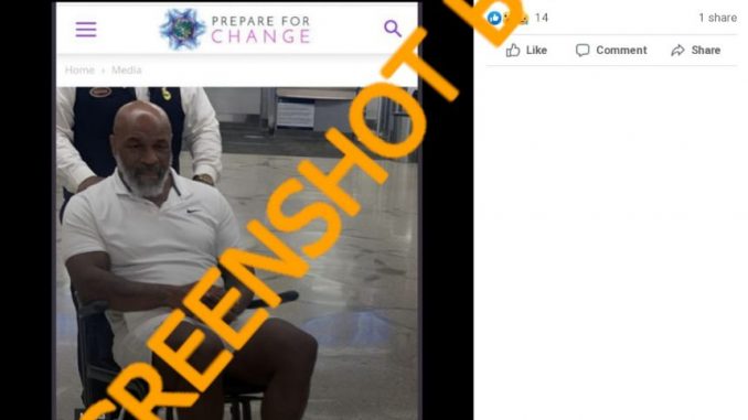 [SALAH] Mike Tyson Harus Menggunakan Kursi Roda setelah Menerima Vaksin