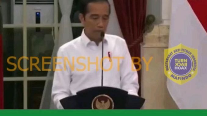 [SALAH] Video Jokowi Marah Kepada Menteri karena Demo BBM