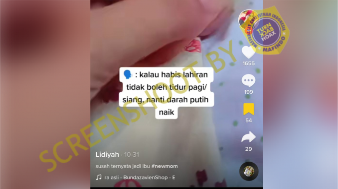 [SALAH] Habis Lahiran, Ibu Bayi Tidak Boleh Tidur Siang, Nanti Darah Putih Naik