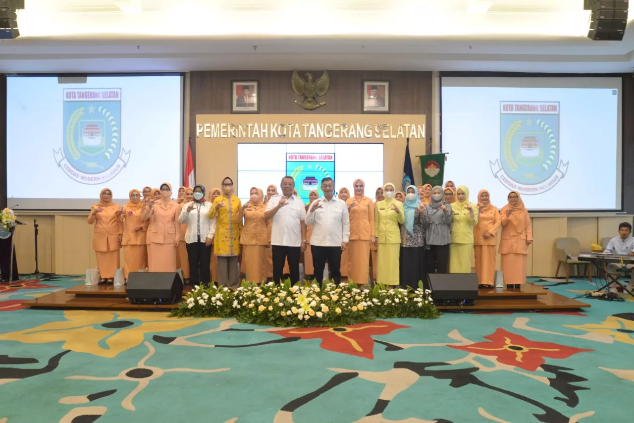 HUT (DWP) Kota Tangerang Selatan ke-23 yang diselenggarakan di Aula Blandongan, Puspemkot Tangsel pada Rabu, 14 Desember 2022