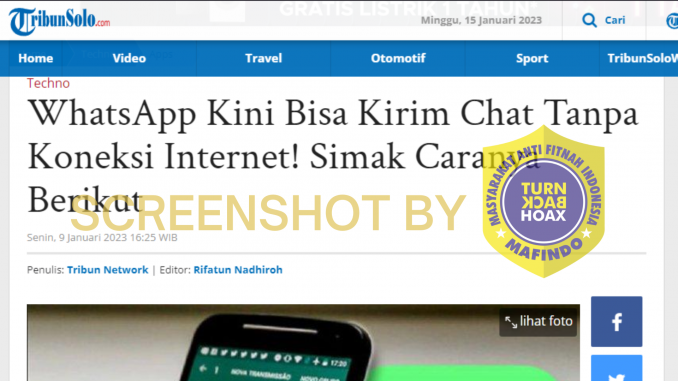[SALAH] WhatsApp Kini Bisa Kirim Chat Tanpa Koneksi Internet!