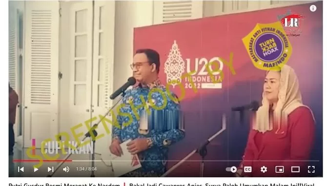 [SALAH] Yenny Wahid Resmi Jadi Cawapres Anies Baswedan