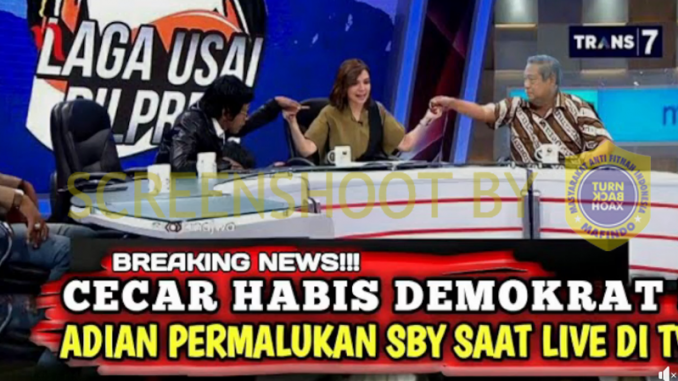 [SALAH] Detik detik Adian Napitulu Permalukan SBY Saat Live TV Nasional
