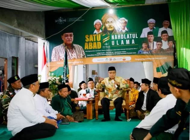 Wali Kota Tangerang Selatan Benyamin Davnie menghadiri Hari Lahir (Harlah) Satu Abad Nahdlatul Ulama (NU) yang diselenggarakan Majelis Wakil Cabang Nahdlatul Ulama (MWCNU) Kecamatan Pondok Aren, pada Minggu (26/02).