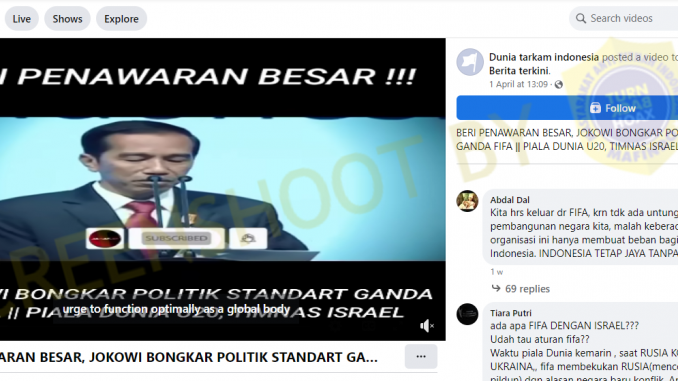 [SALAH] Jokowi Bongkar Politik Standar Ganda FIFA