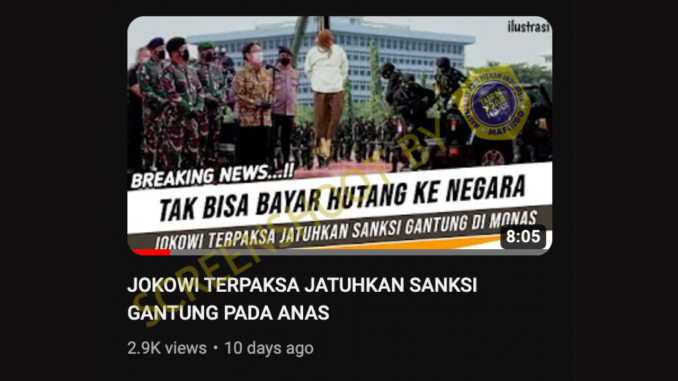 [SALAH] Jokowi Jatuhkan Hukuman Gantung pada Anas Urbaningrum