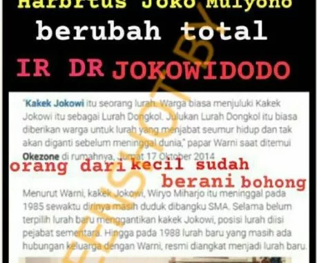 [SALAH] Nama Asli Jokowi adalah Harbertus