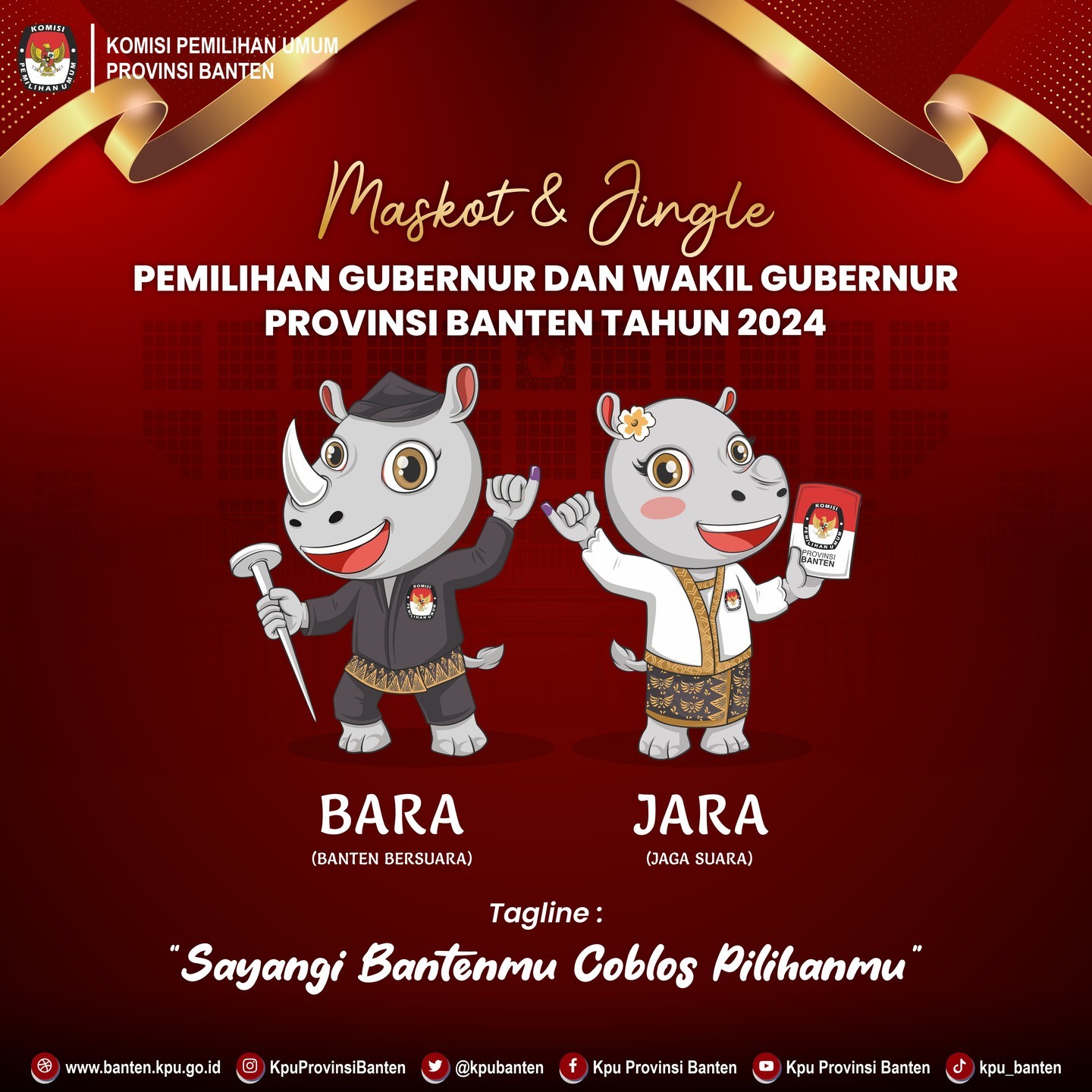 Bara dan Jara, Maskot Pilkada Provinsi Banten 2024