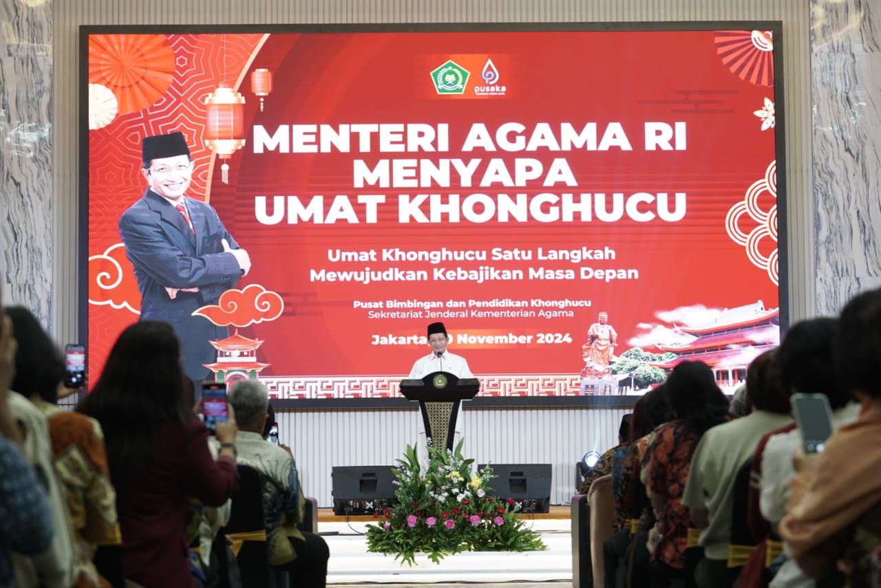 Sapa Ribuan Umat Konghucu, Menag Nasaruddin Umar Serukan Pesan Kebersamaan 