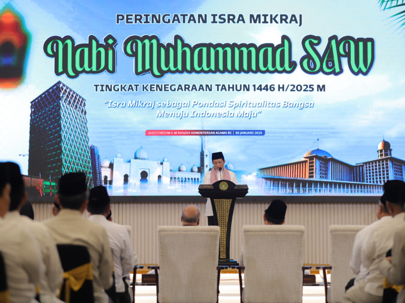 Isra Mikraj Tingkat Kenegaraan 2025, Menag Tekankan Keseimbangan Sabar dan Syukur