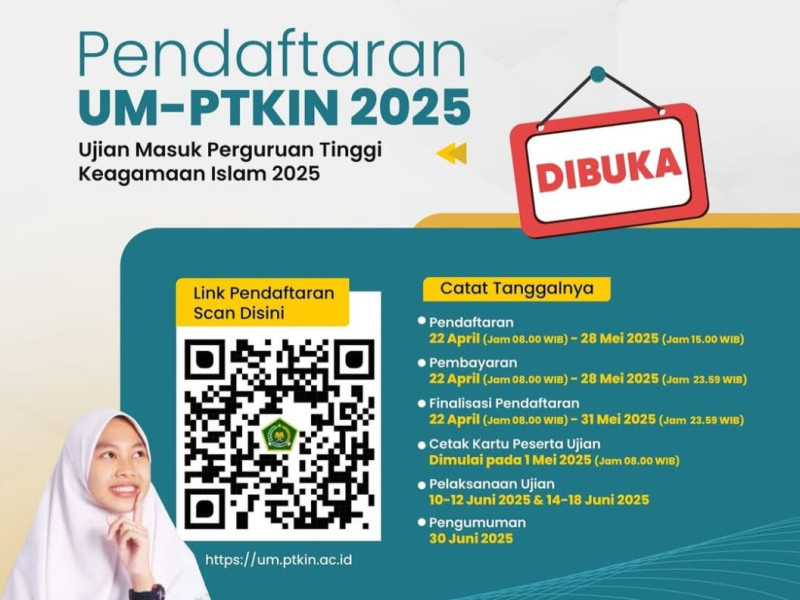 Pendaftaran Ujian Masuk PTKIN Dibuka, Ini Cara Daftar dan Jadwalnya