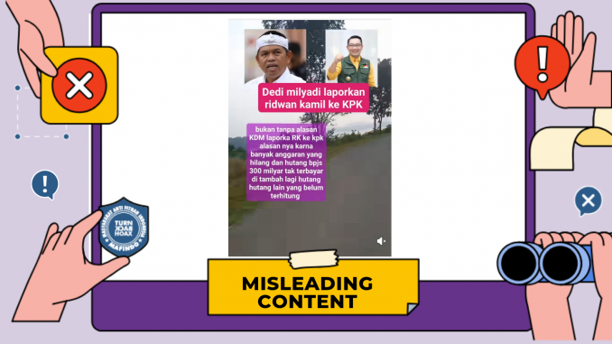 [SALAH] Dedi Mulyadi Laporkan Ridwan Kamil ke KPK karena Anggaran Hilang dan Utang BPJS Rp300 Miliar