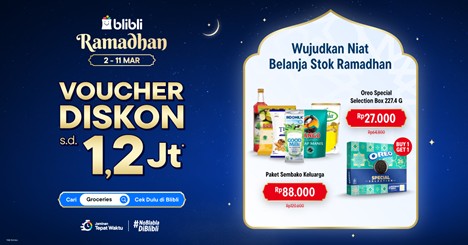Promo Ramadhan sunscreen Biore di Blibli! Pilih Aqua Rich, Watery Gel, Mist, Fresh & Bright hingga Barrier Me untuk kulit glowing & terlindungi saat Lebaran.